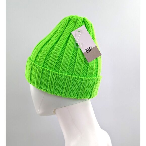 Girls Neon Green Knit Beanie Hat by Nordstrom BP - Picture 2 of 8